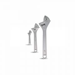 Clarke - Adjustable Wrench Chrome Vanadium Steel with Hanging Hole Grey Color Handle