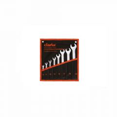 Clarke - Combination Spanner Set Chrome Finish Body with Pouch