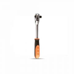 Clarke - Ratchet Handle Drive Orange/Black Handle High Polished Chrome with Reverse Switch Mechanism