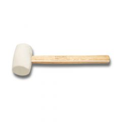 Clarke - Rubber Hammer 11 inch Beech Wood Handle with White Rubber Head