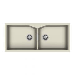 Carysil Double Bowl Quartz Sink Granite Finish