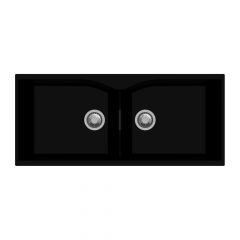 Carysil Double Bowl Quartz Sink Granite Finish