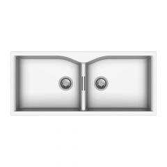 Carysil Double Bowl Quartz Sink Granite Finish