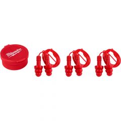 Milwaukee Reusable Corded Ear Plugs​ 3 Pcs