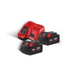 Milwaukee M18 NRG Pack | 2 X 4 AH Bat + Charger 110V | [M18NRG-402GB1]