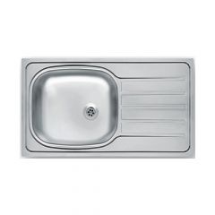 Elite Single Bowl Inset Sink 76 x 43.5 cm Bowl Depth 150 mm