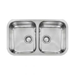 CM Cinzia Undermount Double Bowl Sink Satin Finish