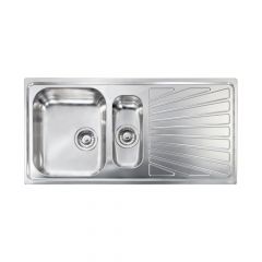 CM COMETA One And One-Half Bowl Sink Satin F3 Finish 100 x 50 cm