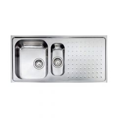 CM PUNTO PLUS One And One-Half Bowl Satin F3 Finish 100 x 50 x 21 cm