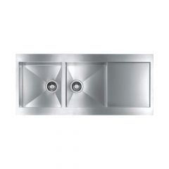 CM REVERS Double Bowl Sink Satin F3 Finish 116 x 52 x 19 cm