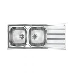 CM UNIVERSAL Topmount Double Bowl Sink Satin Finish