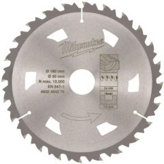 Milwaukee Circular Saw Blade 190mm x 30mm x 24T