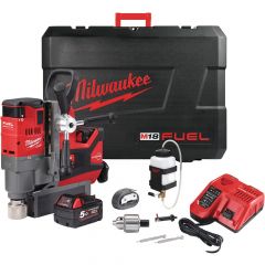 Milwaukee M18 FMDP-502C Fuel Magnetic Drill Press with Permanent Magnet in Transport Case (2x 5.0Ah battery + charger)