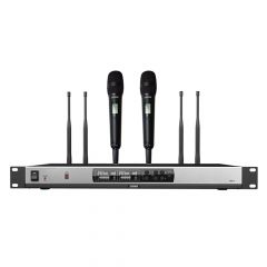 DSPPA True Diversity UHF Wireless Microphone System (2 hand-held  mic)