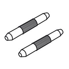 Hawa - Connecting Pin Set for Upper Track - Suitable For (160 A + 250 A) Junior Systems