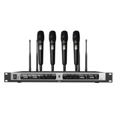 DSPPA True Diversity UHF Wireless Microphone System (4 hand-held  mic)