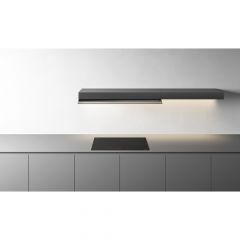 Falmec Shelf Hood 120 cm Filtering, Satin Black Aluminium