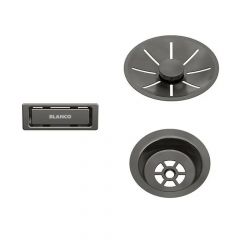 Blanco Waste Set InFino Drain Cover For Sinks Dark Steel