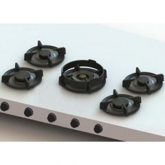 Pitt Cooking 5-Pitts Gas Hob Professional Brass