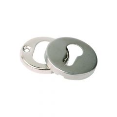Briton - Pair of 52 mm Euro-Profile Circular Escutcheon [8 mm Projection] - Stainless Steel Finish