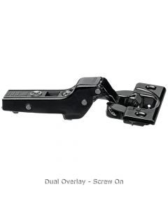 Blum - Clip Top Blumotion 107° Standard Hinge Onyx Black + Horizontal Cam Plate (Screw On)