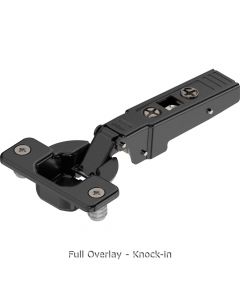 Blum Clip Top Profile or Thick Door Hinge 95° (Unsprung) Onyx Black + Horizontal Cam Plate (Screw On)