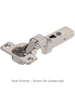 Blum CLIP Top Profile Door Hinge 95° Nickel Plated + Mounting Plate Cruciform