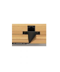 Hettich - Gola Profile Double Side C Handle - For Vertical Use - Black Finish