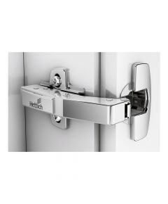 Hettich - Sensys Angle Hinge W90 With Integrated Silent System - Inset Opening Angle 95° + Cross Mounting Plate