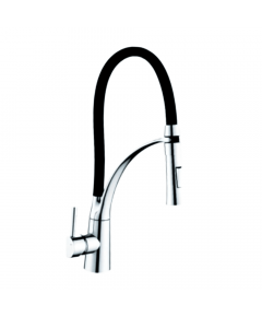 CM - Pull-Out Mixer Tap With Black Accent Chrome