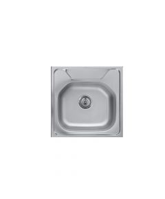 Elite - Inset Single Bowl Sink Size 50 X 50 cm Bowl Depth 175 mm - Thickness: 0.6 mm