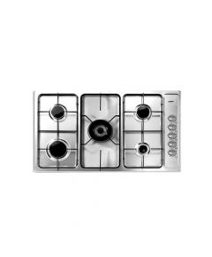 CM - DELUX 90 5G - 90cm Gas Hob - Enameled Cast Iron Pan Support - Stainless Steel
