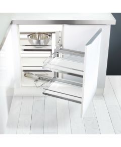 Kesseboehmer MagicCorner - Corner Space Fitting - Ice White Chrome