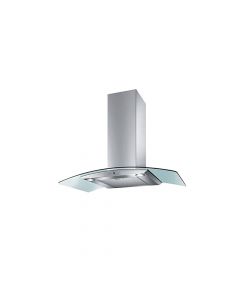 Baumatic - Curved Glass Wall-Mounted Hood 90 cm - Stainless Steel