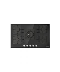 Baeckerhaft - 90cm Built-in Gas Hob Black Color - 8mm Schott Italian Glass