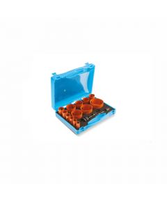 Clarke - HSS Hole Saw Set with Alloy Backing + Blue Color Carry Case - Strong & Shatter Resistant