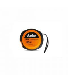 Clarke - Closed Measuring Tape Orange/Black Color Rubber Body Yellow Color Tape with Rewind Mechanism