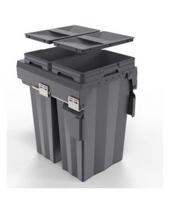 Elite - Soft Close Max Volume Waste Bin - 74L (2*37L)