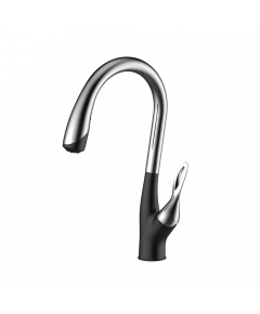 CM - Black Pull-Out Kitchen Faucet Brass Body