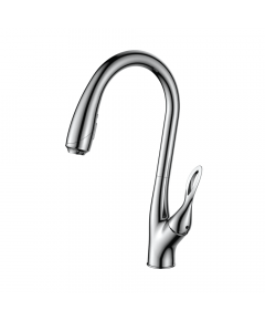 CM - Pull-Out Kitchen Faucet Brass Body - Brushed Nickel