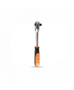 Clarke - Ratchet Handle Drive Orange/Black Handle High Polished Chrome with Reverse Switch Mechanism