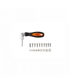 Clarke - Ratchet Screw Driver & Bit Set 20pcs Orange Black Handle Magnetic Bit