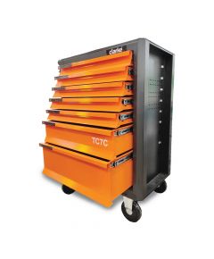 Clarke - Tool Chests 7 Drawer Orange/ Black Color With Single Lock Mechanism