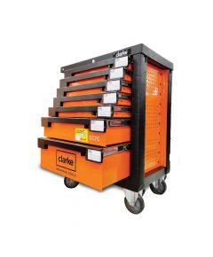 Clarke Tool Chests 7 Drawer Orange/ Black Color With Single Lock Mechanism