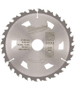Milwaukee Circular Saw Blade 190mm x 30mm x 24T
