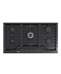 CM Verona Nero 90 Cm Matte Black Enamelled Metal Gas Hob