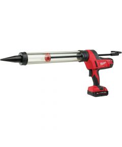 Milwaukee C18 PCG/600T-201B M18 Heavy Duty Sealant/Glue Gun 600ml in Transport Bag (1x 2.0Ah battery + charger)
