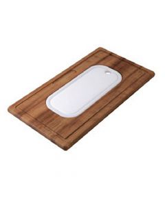 CM Iroko Chopping Board with Stainless Steel Perforated