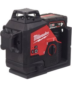 Milwaukee M12 3PL-401C Three-dimensional Cordless Laser Green with 3x360° Laser Circles in Transport Case (1x 4.0Ah battery + charger)
