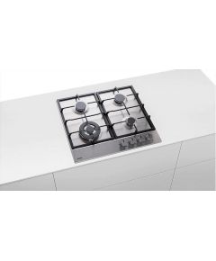 Baumatic 60cm Built-In Gas Hob 4 Burner Silver